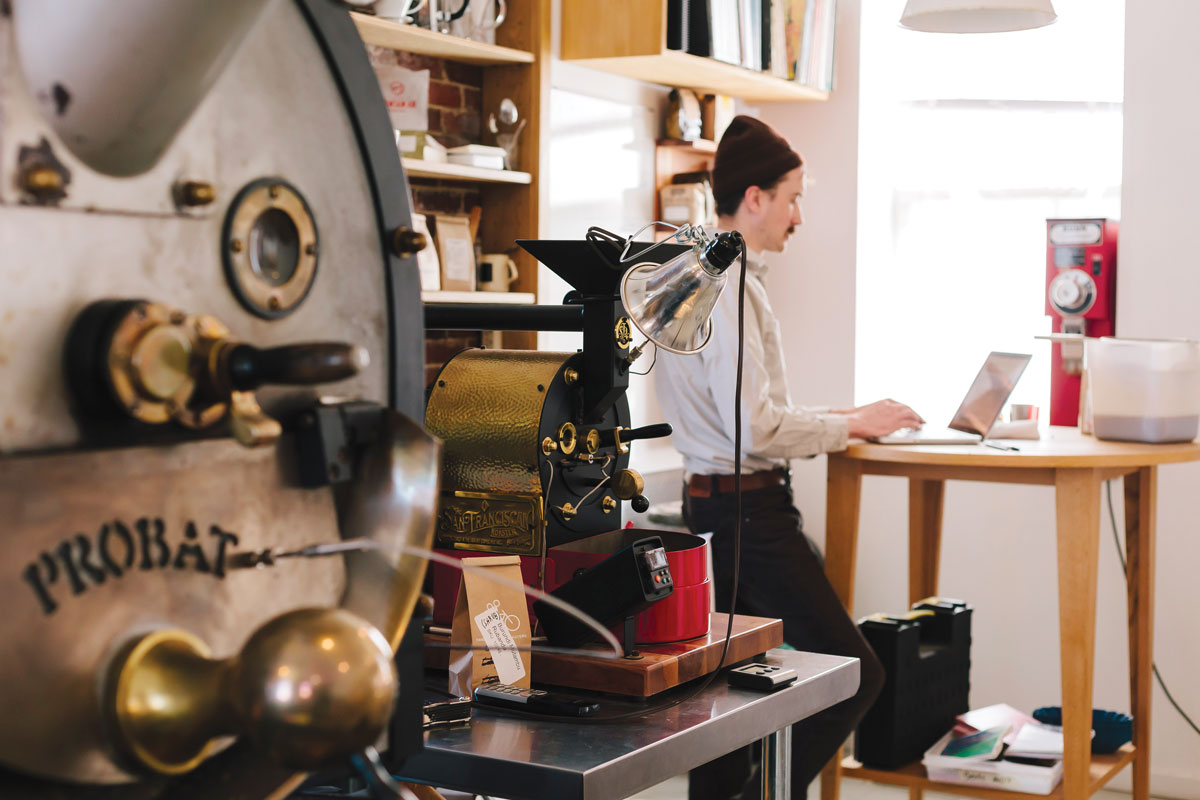 Tandem's first location and roastery.