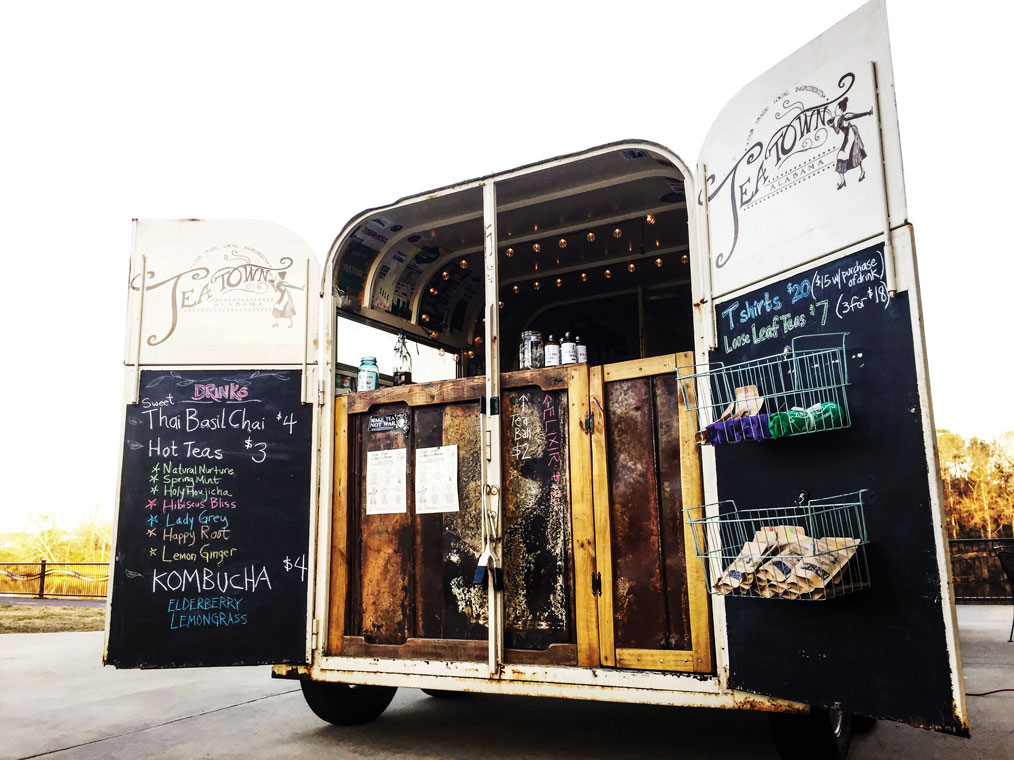 Tea Town Alabama's mobile tea truck; farm-to-table tea.